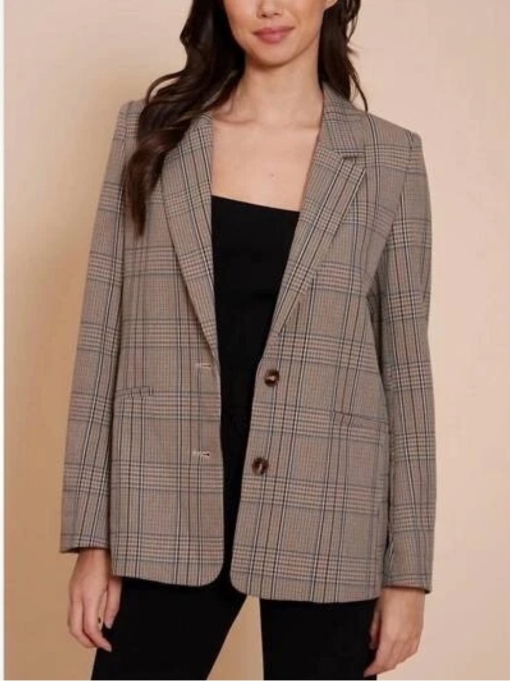 Lucy Paris Women’s Sherlock Plaid Blazer Plaid Size S